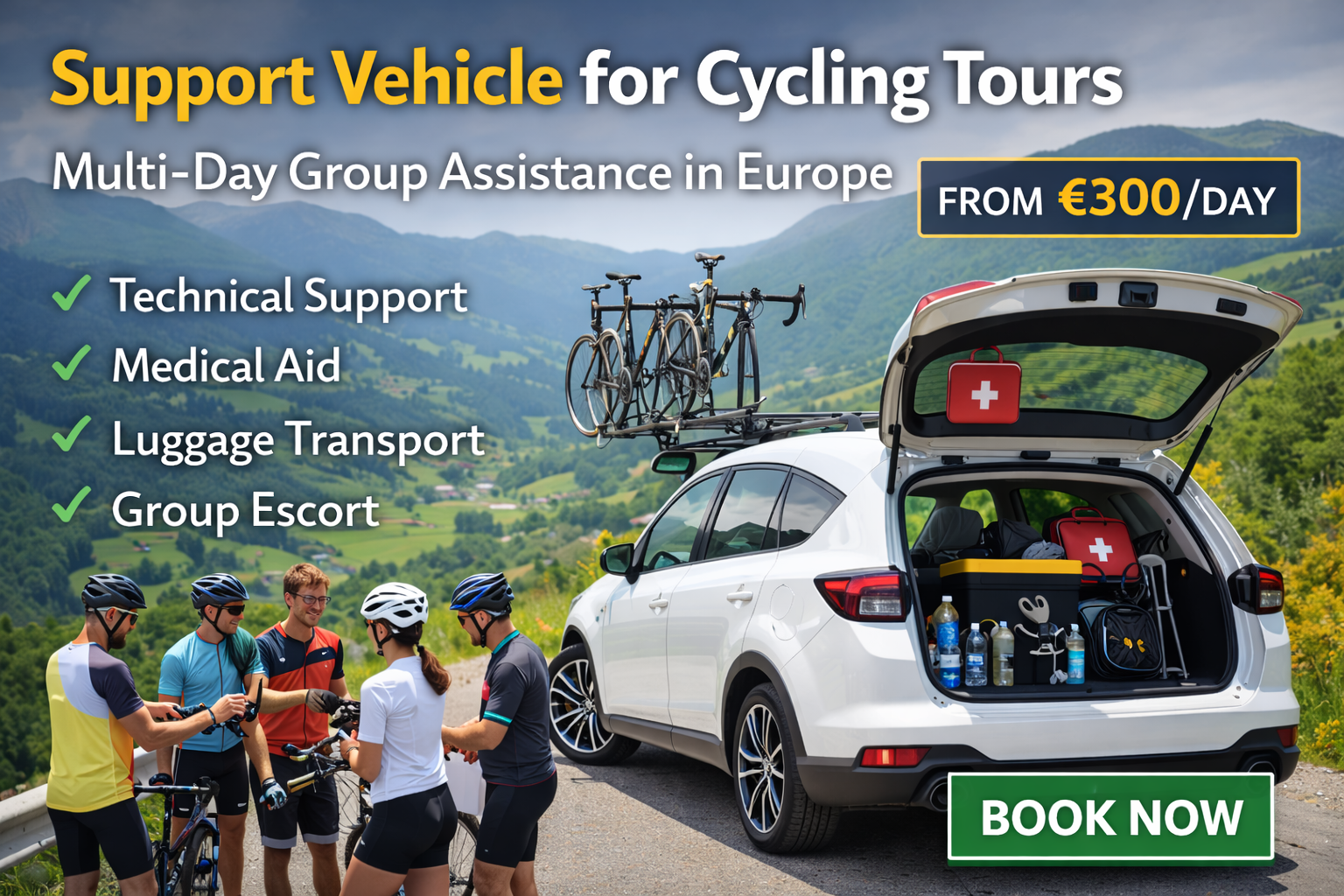 cycling tour support vehicle